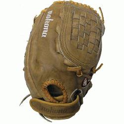 anned is game ready leather on this fastpitch nokona softball glove.